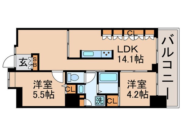 東雲ｷｬﾅﾙｺ-ﾄCODAN18号棟の物件間取画像